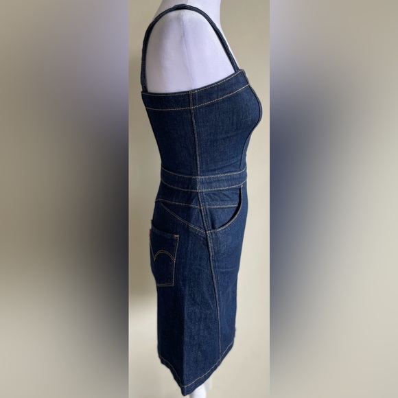 LEVI STRETCH FABRIC ZIP FRONT BODY CON - Picture 11 of 11